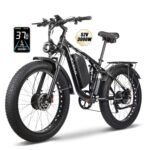 E·Bycco 2000W Peak 3000W Dual Motor Electric Bike for Adults, 52V 23Ah Battery E-Bicycle, 37MPH & 80Miles, Hydraulic Disc Brake, 26'' Fat Tire All Terrain Commuter E-Bike, Front/Full Suspension