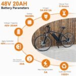 36V Ebike Battery 36V 48V 52V 10AH 15AH 20AH Lithium ion Battery Pack with 2A/3A Charger 30A BMS Fit for Electric Bicycle Bike 1500W-250W Motor - Image 4