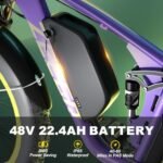 Electric Bike for Adults, 2000W Ebike 48V 22.4Ah Lithium Battery 35MPH 26" Full Suspension Electric Bicycles 7 Speed Hydraulic Brakes Up to 60 Miles - Image 3