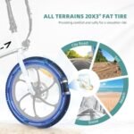 NR-7 20" Folding Electric Bike for Adults | Lightweight Foldable Electric Bicycle - Weighs Only 45lbs | 500W Brushless Motor | 40+ Mile Range | 21mph Speed - Class 2 Fat TIre Ebike - Image 6