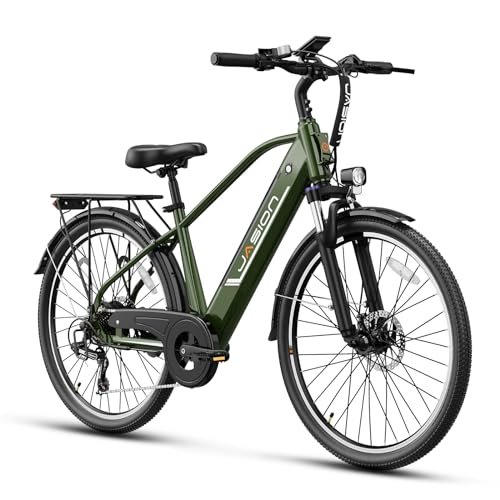 Version 1.0.0 Jasion Roamer Electric Bike for Adults 1200W Peak Motor 528WH Removable Battery,up to 60miles 28MPH City Cruiser Ebike,26'' Commuter E Bike, 7-Speed Gears and Front Suspension Bicycles - Image 1