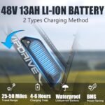 Electric Bike for Adults, 750W/500W Ebikes with 48V 13AH Battery, 26 Inch Fat Tire Electric Bicycle, 7-Speed Up to 21MPH 50Miles Mountain E-Bike for Adults - Image 4