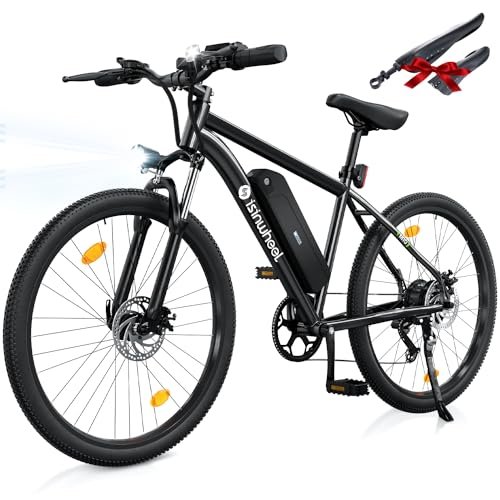 Version 1.0.0 isinwheel M10 Electric Bike Adult 500W, 26" Commuting Electric Mountain Bike 20MPH Max Range 55+ Miles, Removable Battery, Professional 35-Speed, Front Fork Suspension Lightweight Electric Bicycle - Image 1