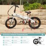 Folding Electric Bike for Adults, 500W 20" x 4.0" Fat Tire Electric Bicycles, 36V 10.4Ah Removable Battery Weighs Only 45lbs, 22MPH & 20-50 Miles, 2 in 1 City Commuting & Mountain Beach Ebike - Image 5
