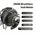 Folding Electric Bike Voladors Lightweight Ebike 36V Removable Battery 350W Motor 7 Speed Gear 20" Tire 20MPH Max Speed Compact Foldable Bicycle UL 2849 Certified - Image 3