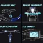 EZ BREEZE Electric Bike for Adults with Double Disc Brakes | Unisex Fat Tire Road Snow Beach Mountain Bicycle with 26 Inch Wheels 48V 14ah Removable Battery W/Fast Charge 750W Motor - Image 5