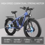 Peak 2200W Fat Tire Dual Motor Ebike 52V 23Ah Battery,26" x 4" Electric Mountain Bicycle for Adults Men 38MPH Full Lockbale Suspension Ebike 75 Miles Range 7 Speed Hydraulic Disc Brake（US Warehouse） - Image 3
