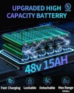 Electric Bike for Adults,                 /                /                /                    ,25/30/35MPH Dirt Bike, 48V 15/20AH,52V 40AH Removable Battery, Max 50-180Miles Motorcycle, 20" Fat Tire Ebike, 7-Speed & UL Bicicleta - Image 4