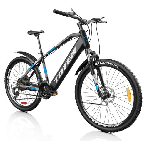 Version 1.0.0 Totem Electric Bike for Adults - 1000W Peak Motor, 27.5" Electric Mountain Bike with 48V 499Wh Removable Lithium Battery, 21-Speed, Mechanical Locking Suspension Fork - Image 1