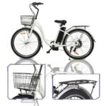 ECOTRIC Citycruiser Electric Bike 26" E Bike 350W Motor Bicycles Removable 36V 10AH Lithium Battery Commute Step-Through Ebike Moped for Adults with Basket Shimano 7 Speed Gears - Image 6
