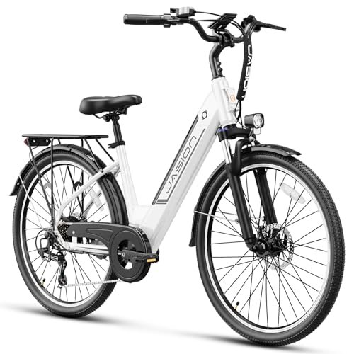 Version 1.0.0 Jasion Roamer ST Electric Bike for Adults, 1200W Peak Motor Max 62miles & 28MPH City Cruiser Ebike,26'' Commuter Ebike, 528WH Removable Battery,7-Speed Electric Bicycles, Front Suspension Bicycles - Image 1