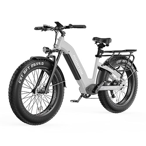 Version 1.0.0 Asomtom Ebikes for Adults, 750W Electric Bike Adults BAFANG Motor 48V 15Ah Removable Battery Adult Bicycles,29MPH 35-60MI Mountain Bike,7-Speed E UL Certified, Silver-gray, 26'' - Image 1