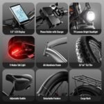 Electric Bike for Adult, Peak 3000W Dual Motor Ebikes, 23Ah/48V Electric Bike 36MPH Fastest Ebike, 90 Miles Electric Bicycle, 26x4.0 Fat Tire E Bikes for Men, Dual Hydraulic Disc Brake, 7 Speed Gears - Image 6