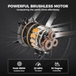 Jasion EB-X 26" Electric Bike for Adults, [Peak 850W Brushless Motor][21 Speed Gear] 25MPH 55 Miles Ebike, 450Wh Removable Battery Electric Mountain Bike, Commuting E Bike with Fork Suspension - Image 2