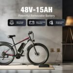 Electric Bike for Adults with 1000W Peak Motor 27.5" Electric Bicycles 48V15AH Removable Battery Ebike,32MPH Mountain Bike 21 Speed Ebikes,Front Suspension Electric Bikes - Image 5