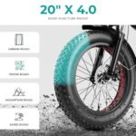 Heybike Mars Electric Bicycle Foldable 20" x 4.0 Fat Tire Electric Bicycle with 1000W Peak Motor，624WH Removable Battery and 50 Miles Max Range, Dual Shock Absorber for Adults - Image 6