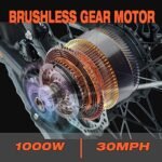 SENADA Electric Bike for Adults, 26"x 4" Fat Tire Ebikes, 1000W Motor Electric Mountain Bicycle Max Speed 30MPH 62 Miles, 48V 17.5Ah Removable Battery & 21-Speed - Image 3