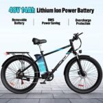 Electric Bike for Adults, 750W/48V/14Ah Ebike with Removable Battery, 20MPH/35-75Miles Electric Bicycle with 26"×3.0 Fat Tire, Mountain E Bike for Men Women, 7-Speed, IP54, UL2849 Certified - Image 2