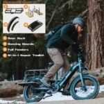 KBO Ranger Electric Bike 750W Cargo Ebike 48V 17.5Ah/840Wh Removable Battery 60Mi+ Range 400LBS Payload Capacity 20"x3" Fat Tire ebike 25mph 86Nm 7-Speed Cargo Bicycle 0-5 Level Pedal Assist - Image 3