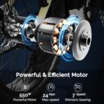 Electric Bike for Adults - 48V 20AH/13AH Battery, 1000W/550W Motor, 7-Speed Foldable Electric Ebike, 26"/20" Fat Tire, Up to 61/49 Miles Range, Dual Suspension System, UL Certified - Image 3