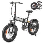 IVETA Electric Bike for Adults - Foldable 20 x 4.0 Fat Tire Electric Bicycle 500W Brushless Motor,Removable Battery Up to 24Mph,7 Speed Lockable Suspension Fork with Colorful Display