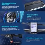 1000W Electric Bike for Adults, 28 MPH Ebikes 48V 13AH Removable Lithium Battery Electric Mountain Bike - Image 6