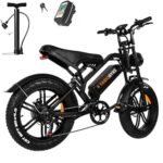 V20 3.0 Electric Bike for Adults,750W/1500W Motor,48V15.6Ah/18.2Ah Removable Battery Ebike, Dual Disc/Hydraulic Brakes, 28mph/32mph Top Speed,Steering Light. UL Certified.