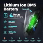 eAhora P5 I/II (Upgraded) 750W/1500W 20Ah Ebike for Adults, 28-32mph 80+Miles Long Range Electric Bike Full Suspension Electric Mountain Bike Unibody Magnesium Alloy Frame City Electric Bike - Image 3