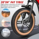 1000W Fat Tire Electric Bike, E Bikes for Men Motor 28Mph, E Bikes for Adults Electric, Fast Charge 48V 12.5Ah Battery, Mountain Bike with 20 X4.0 Fat Tire - Image 5