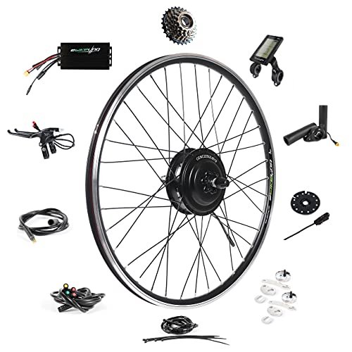 Version 1.0.0 EBIKELING Waterproof Ebike Conversion Kit for Electric Bike 700C Front/Rear Wheel Electric Bicycle Hub Motor Kit, 750W, Rear/LCD/Thumb - Image 1