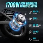 Juliet II Electric Bike for Adults Peak 1700W/52V/60Ah 34MPH 100+Miles Long Range Ebike Full Suspension Electric Mountain Bicycle with Dual Hydraulic Brake APP Control - Image 3