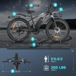 Speedrid Electric Bike 26" Fat Tire Electric Bike for Adult, 25mph Peak 750W 48V 10.4/ 13Ah Removable Battery Electric Mountain Bike, Commuting Off Road Ebike 7 Speed & Front Suspension Fast Charge - Image 6