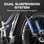 Electric Bike for Adults,1500W/750W,52V 21/19Ah 32-37MPH, 30-60Miles Range 26”Fat Tire Electric Bike Beach Snow Mountain Bike, Dual Hydraulic Disc Brakes Electric Bike Full Suspension - Image 4