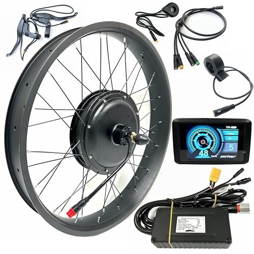 Version 1.0.0 48V2000W Electric Bicycle Fat Bike 26x4.0inch Hub Motor Kit Rear Drive with Color Display Snow E-Bike Conversion Kit Waterproof Engine - Image 1