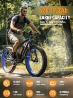 E·Bycco 52V 1000W Peak 1500W 19.2Ah Battery Electric Mountain Bike for Adults, 36MPH & 75Miles Fast Long Range EBikes, 21-Speed Pedal Assist E-Bikes, Hydraulic Disc Brake, Fat Tire Commuter E-Bicycle - Image 2