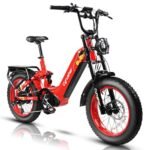 Cyrusher OVIA 20Inch Electric Bike Aluminum Ebkie Air Suspension 52V 17Ah Max Range 64 Miles 4.0 Inch Fat Tires