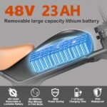 Electric Bike for Adults，Dual Motor Ebike，1000W/2000w Electric Bike，Fat Tire Electric Bike with 48V/20AH23AH Battery，,80 Miles E-Bike and Passed UL&GCC Certification - Image 4