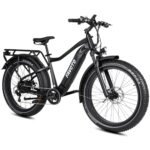 Favoto Fat Tire Electric Bike - 750W 48V14Ah Ebikes for Adults 26″Electric Bicycle 60Miles Range 20mph 5 PAS 7 Speed LCD Display Mountain Off-Road Electric Bicycle