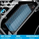 V20 3.0 Electric Bike Powerful 1000W Motor, 20'' Fat Tire Ebikes, 48V 15.6AH Battery, 28MPH Speed, Double Suspension & Disc Brakes - Image 5