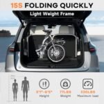 Folding Electric Bike for Adults with Peak 1000W Motor, 48V 15Ah Large Battery up to 30MPH 80 Miles, 20" Fat Tire All Terrain Ebike, Front Suspension 7-Speed Commuter E Bike, Step-Thru, UL Certified - Image 6