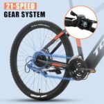 Electric Bike for Adults 500w Motor with Disk Brakes,20mph Mountain Ebike 27”,48v 10.4ah Removable Battery,LCD Display,Bicycle 21 Speed Gears Ul 2849 Certified - Image 6
