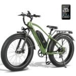 Lander Electric Bike for Adults,26" Fat Tire Electric Mountain Bike with 500W (Peak 720W) 48V 13Ah Battery, 25MPH, UL 2849 Certified,E-Bike 7 Speed&Front Suspension E-Bicycles