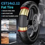 Electric Bike for Adults, 500W Peak Motor, 25MPH 35Miles Rang Folding Commuter E Bike with Full Suspension, 48V 15AH Battery Adult Electric Bicycles for Men Women, 14" Tires, LCD Display - Image 5