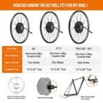 BAFANG 750W Rear Hub Motor : G0900 H640 48V Ebike Conversion Kit for 135 138 142 mm Dropout, 26" 27.5" 700C Bicycle Kit with Optional Battery, Display, PAS Sensor for Electric Bike Rear Wheel - Image 3