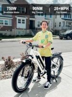 HAOQI 750W(Peak 1000W) Leopard Pro Electric Bike for Adults, 48V 20AH Removabl Battery Mountain Bike,26" x 4.0 Fat Tire Ebike with 28MPH, 7-Speed,UL 2849 Certified - Image 3