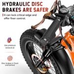 HOVSCO Electric Bike for Adults, 1000W Motor Torque Sensor Ebike 28Mph, 48V 15AH Removable Battery 60Miles Electric Cargo Bike, 20" Fat Tire Commuter Electric Bicycle, 7-Speed Gear,450lbs Playload - Image 6