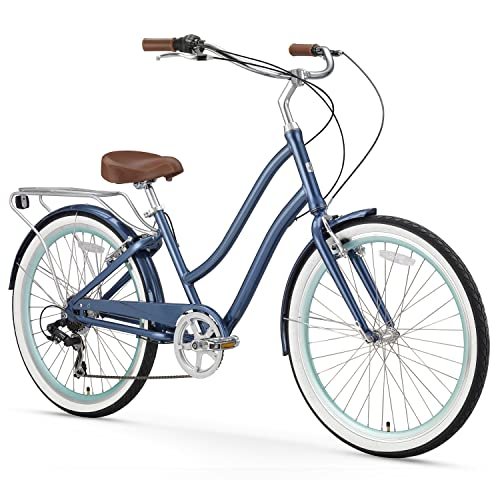 Version 1.0.0 sixthreezero EVRYjourney Women's Beach Cruiser Bike, Step-Through Touring Hybrid Bicycle - Image 1
