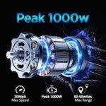 Totem Electric Bike for Adults - 1000W Peak Motor, 27.5" Electric Mountain Bike with 48V 499Wh Removable Lithium Battery, 21-Speed, Mechanical Locking Suspension Fork - Image 2