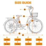 ECOTRIC Citycruiser Electric Bike 26" E Bike 350W Motor Bicycles Removable 36V 10AH Lithium Battery Commute Step-Through Ebike Moped for Adults with Basket Shimano 7 Speed Gears - Image 5