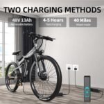 Folding Electric Bike for Adults, 20MPH Foldable Ebike, 26" Tires Electric Mountain Bike with 500W Motor, Fast Electric Bicycle for Men and Women, E Bike for Commuting Riding - Image 4